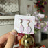 Pink flower earrings