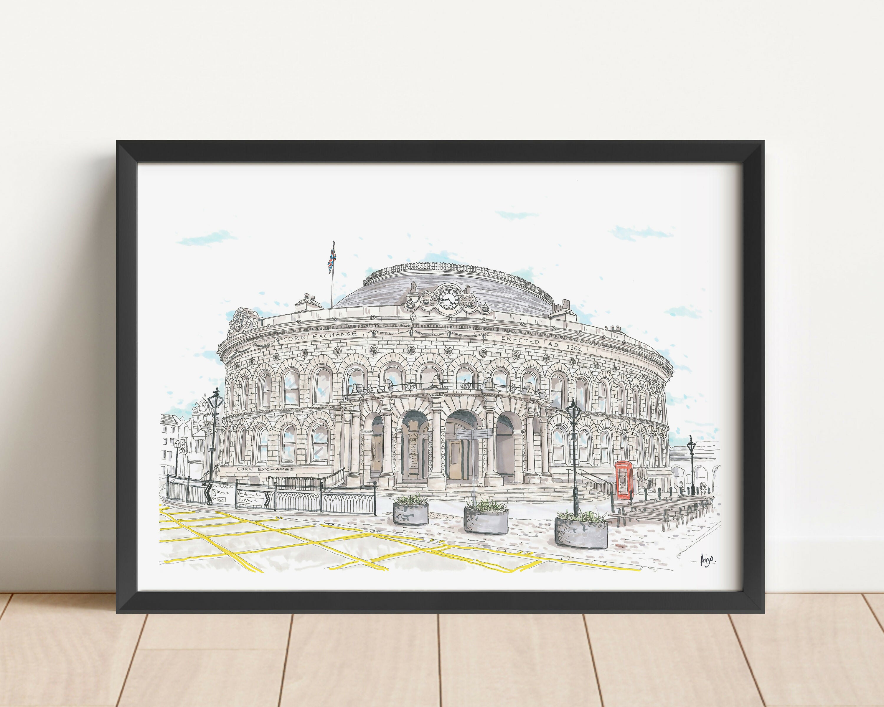 CORN EXCHANGE LEEDS PRINT
