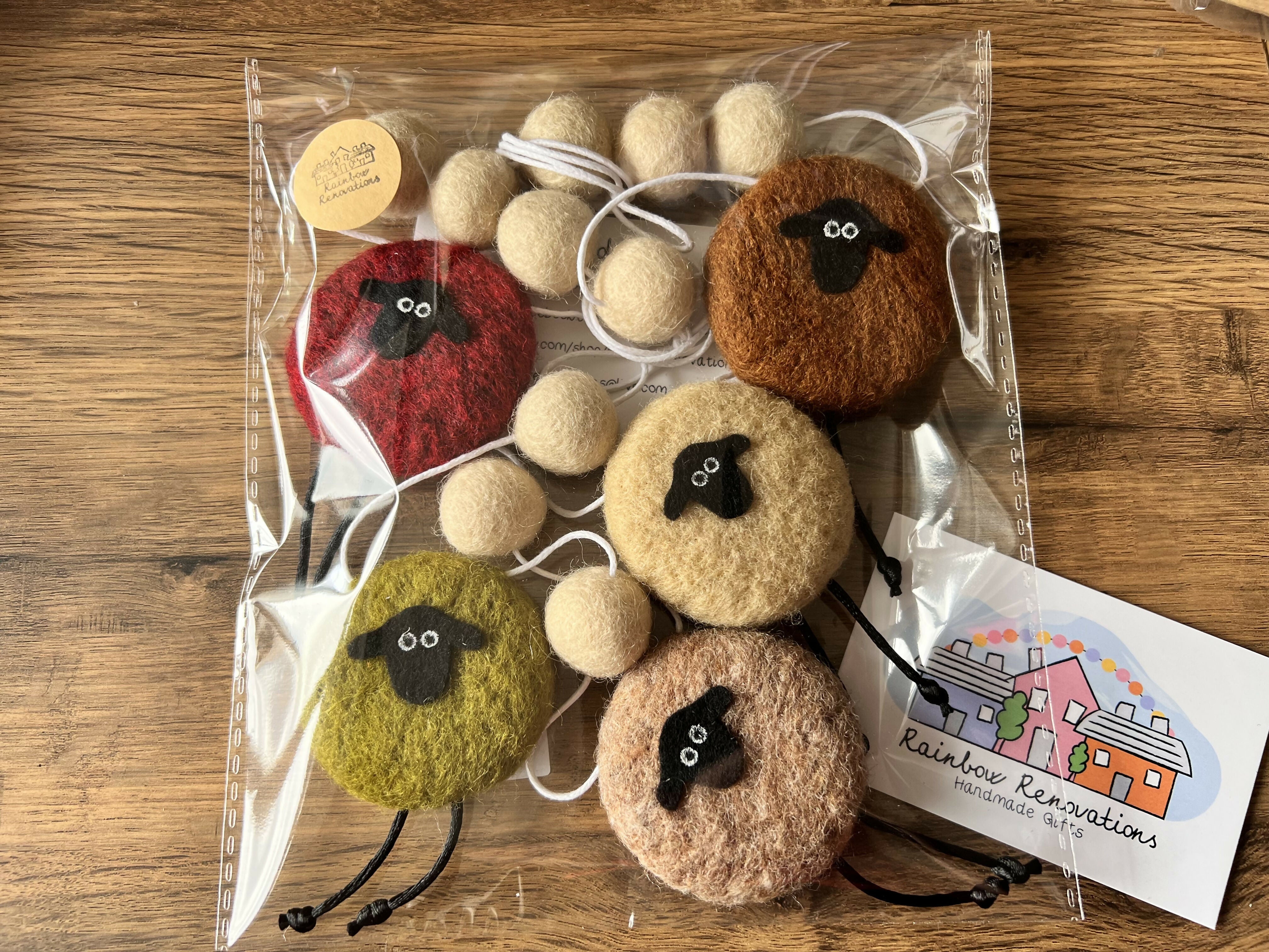 Felted Sheep Garland
