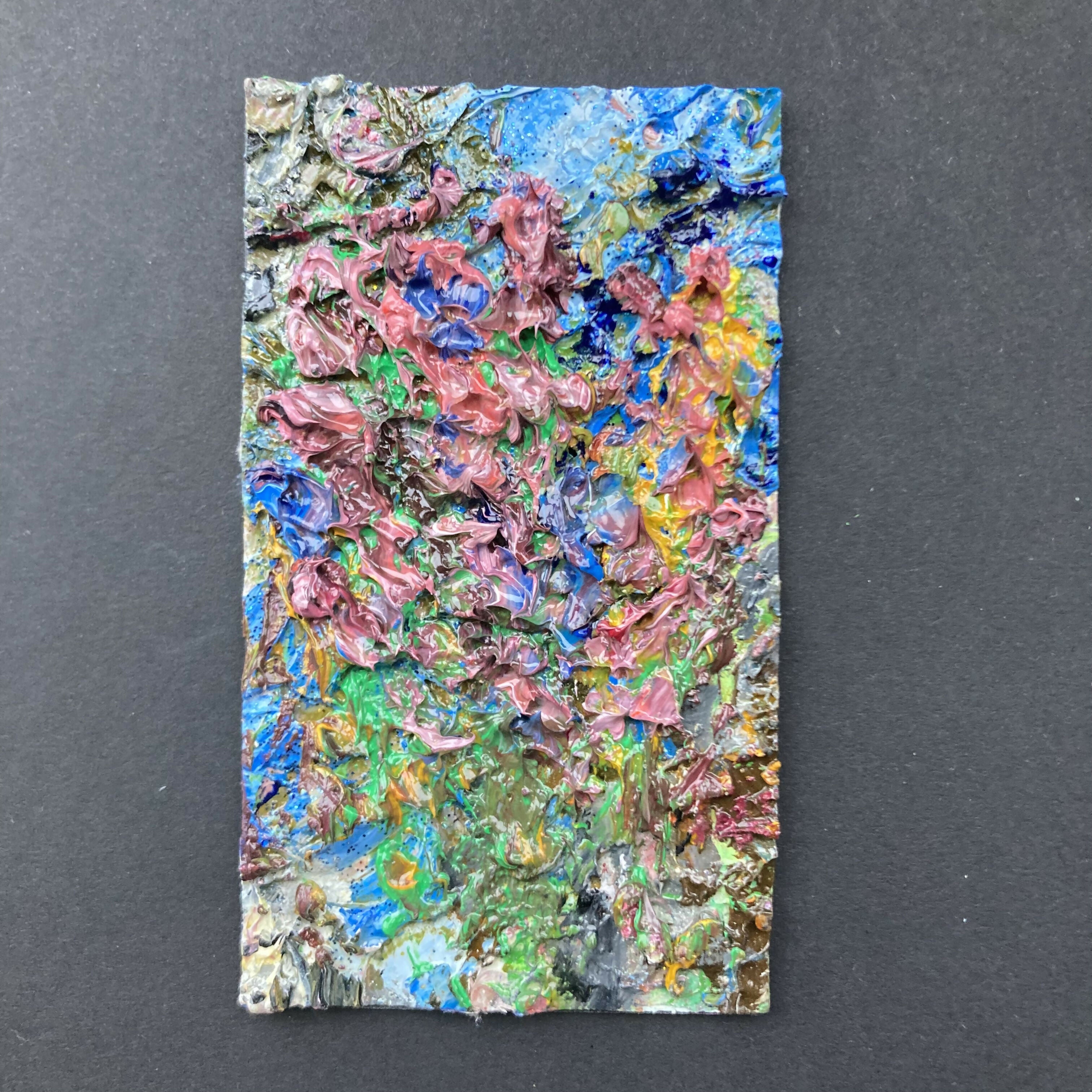 Abstract Mini Oil Painting Of Heather Fridge Magnet