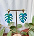 Ocean Dream Collection - Monstera Leaf Polymer Clay Earrings