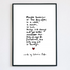 Maybe Tomorrow Poem Print