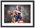 LARGE FRENCH BULLDOG COLOUR SPLASH FRAMED ARTWORK.