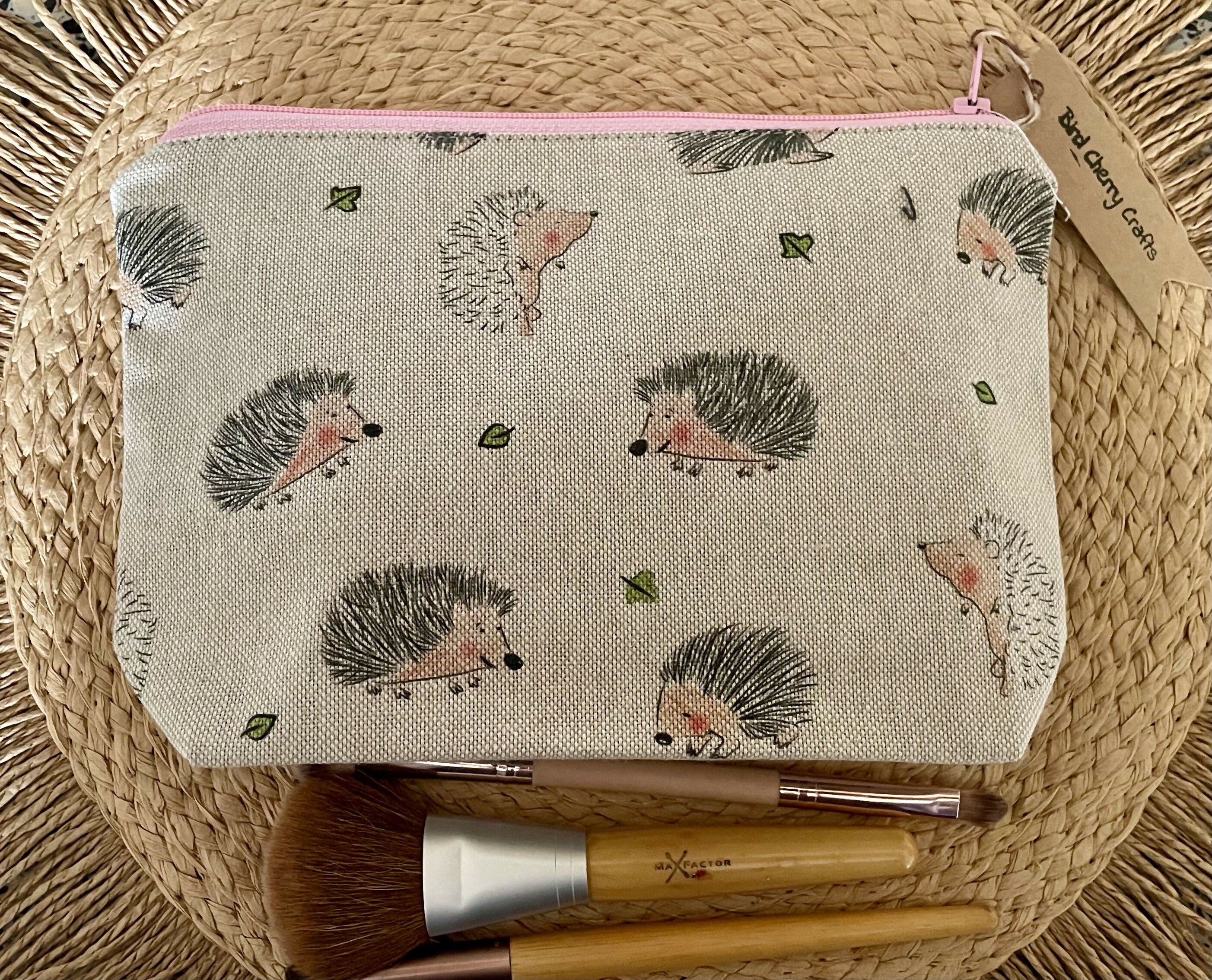 Hedgehog Print Cosmetics Bag / Pencil Case