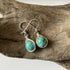 Turquoise Drop Earrings, Sterling Silver