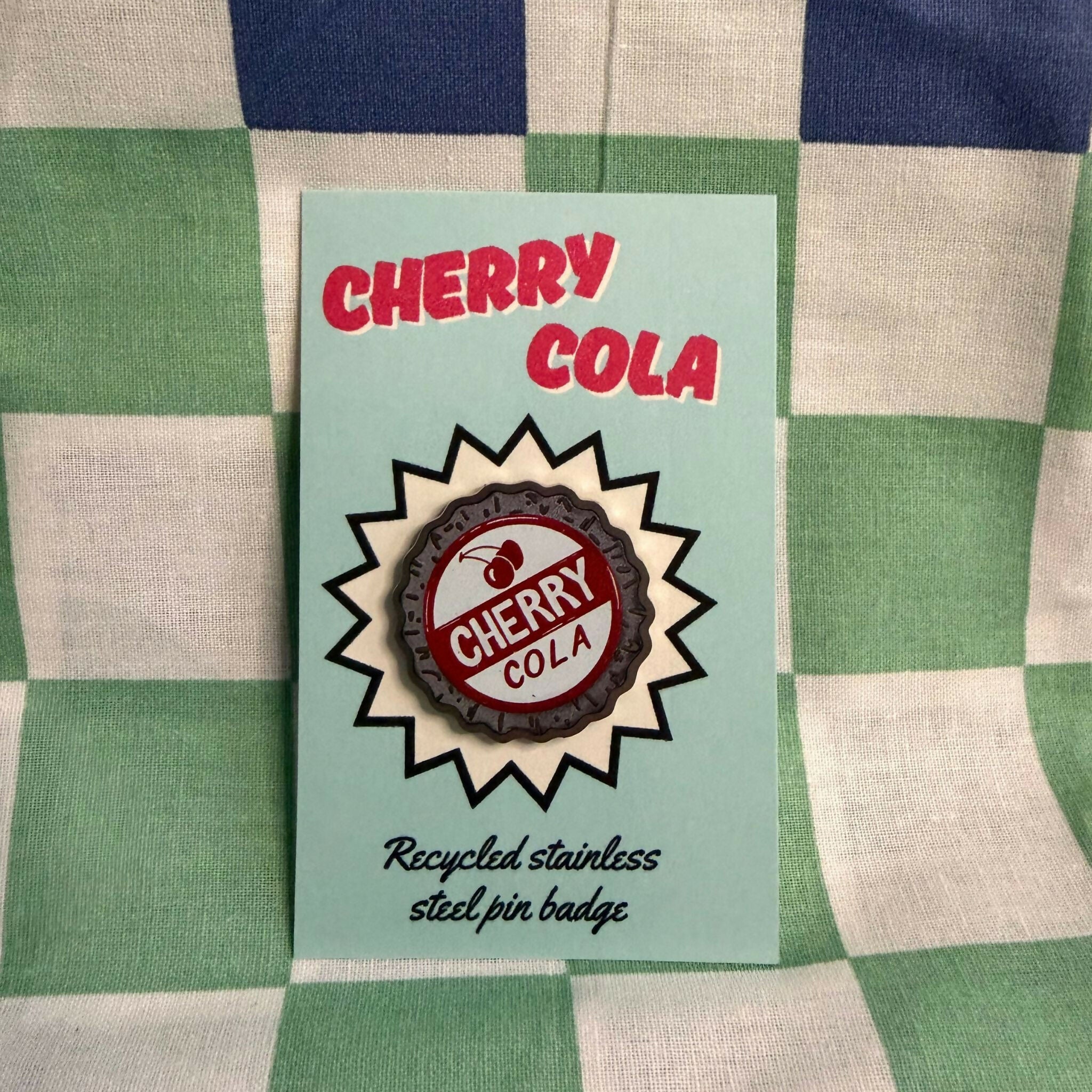 Cherry Cola Eco-Metal Pin Badge