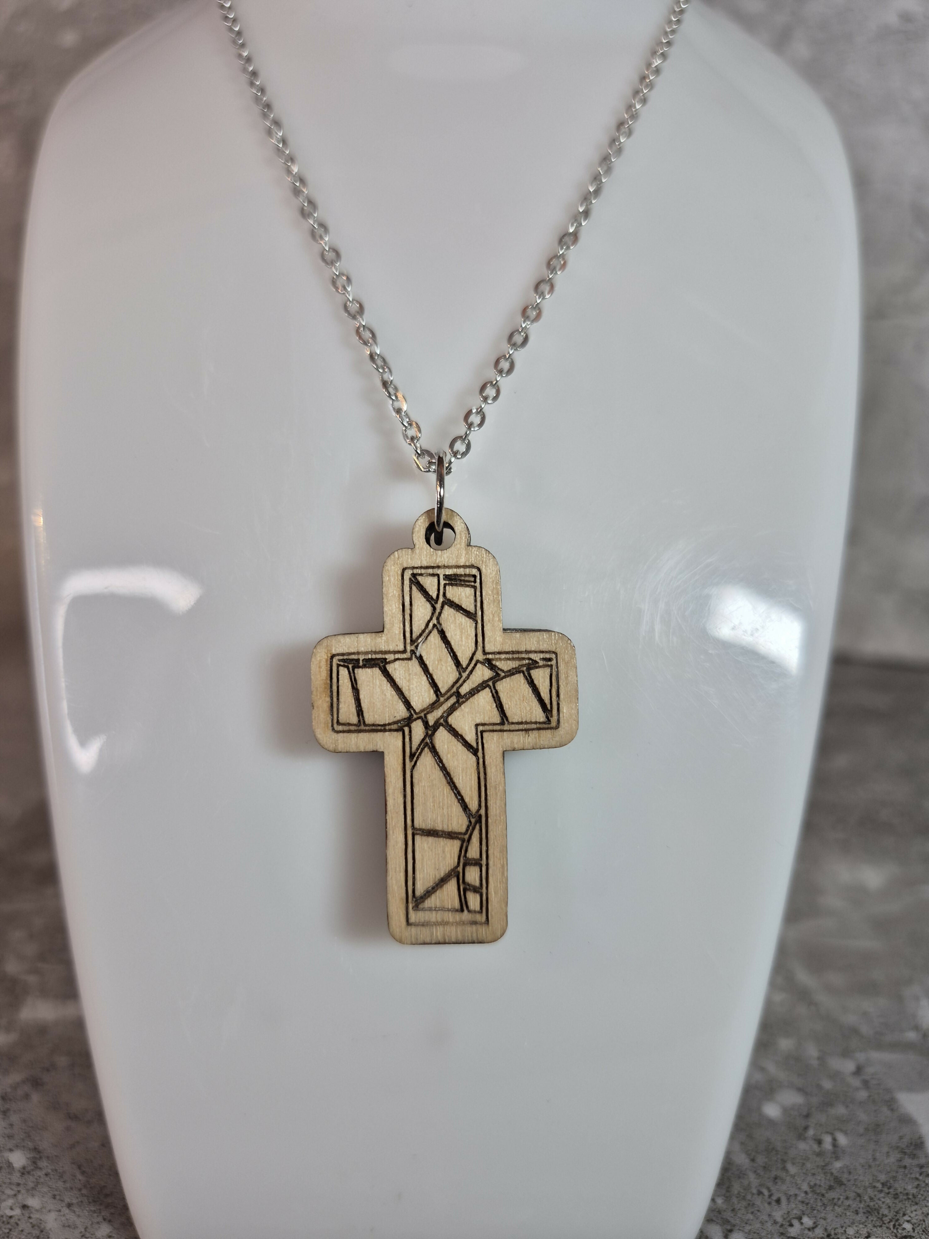 Handmade and Engraved Cross Pendant