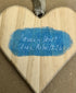 HAND PAINTED WOOD OCEAN HEART