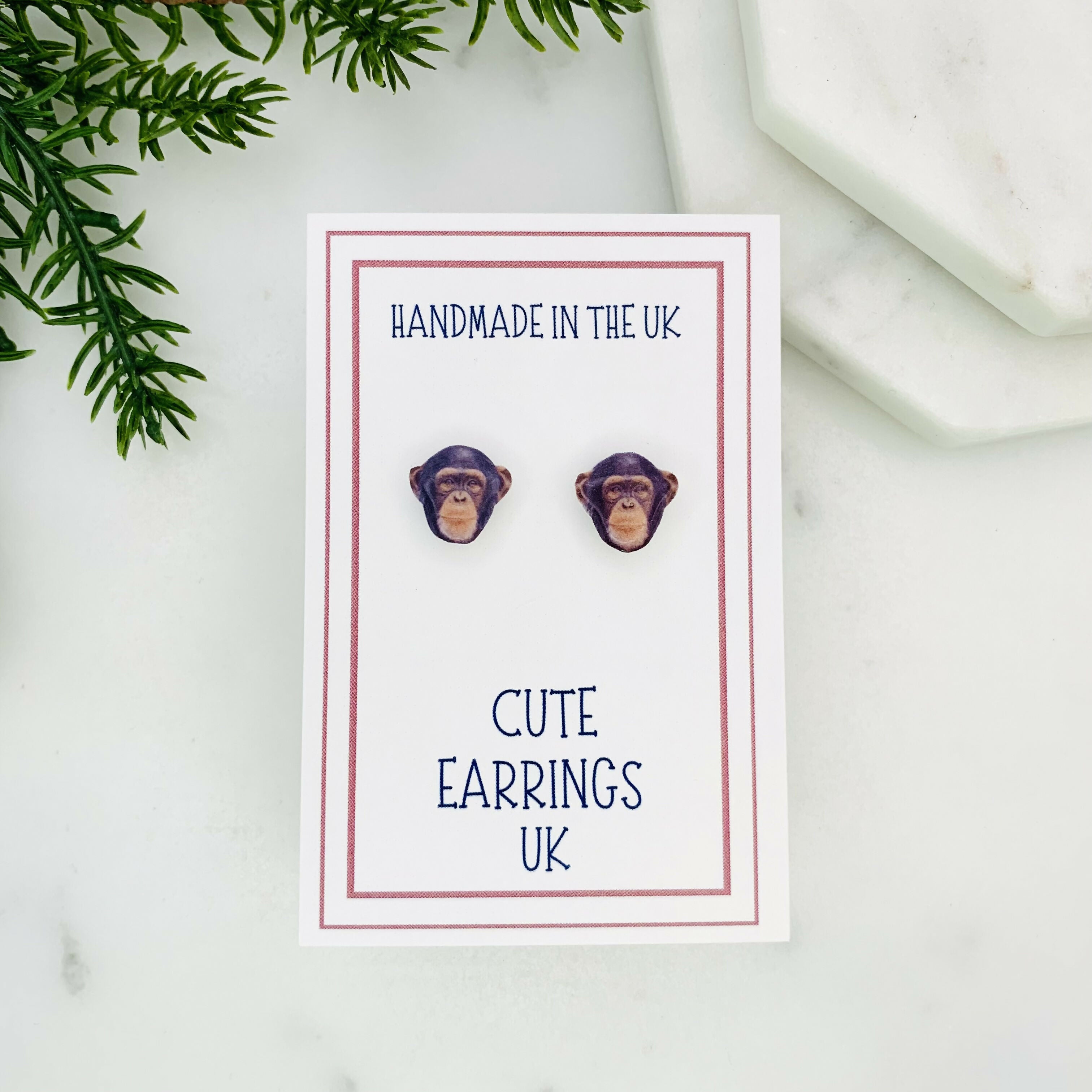 Chimpanzee Stud Earrings
