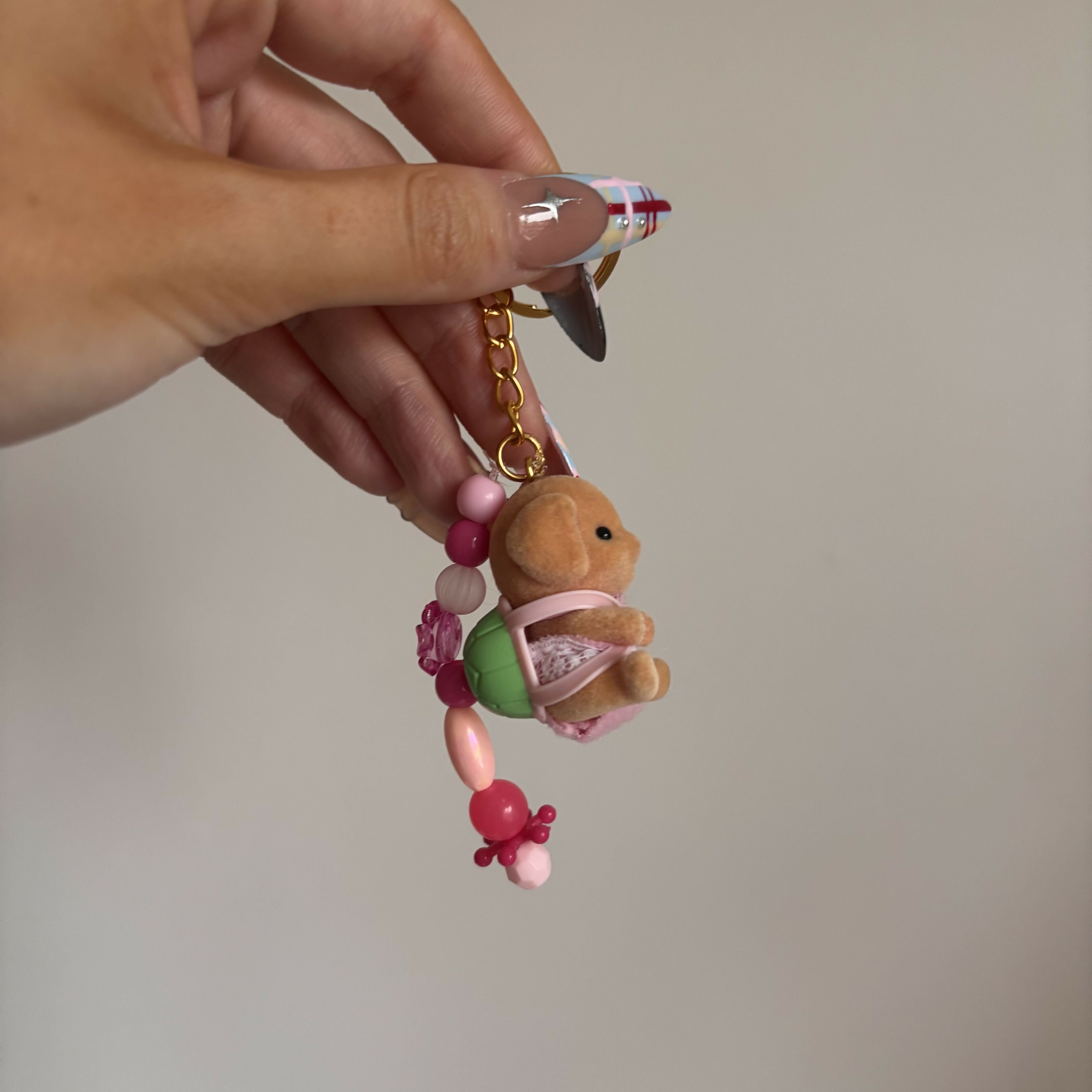 Pink Dog Keyring
