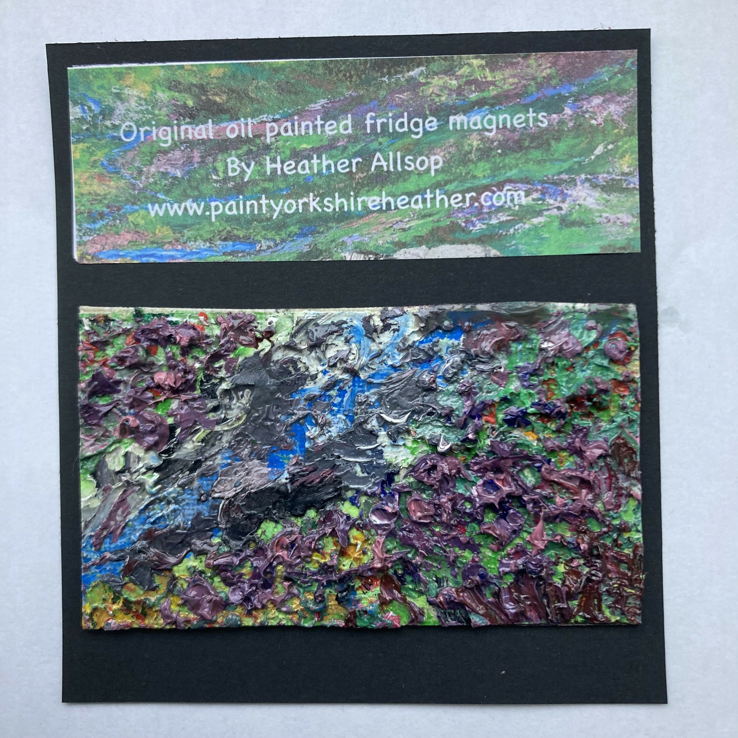 Heather By The Beck Mini Oil Painting Fridge Magnet