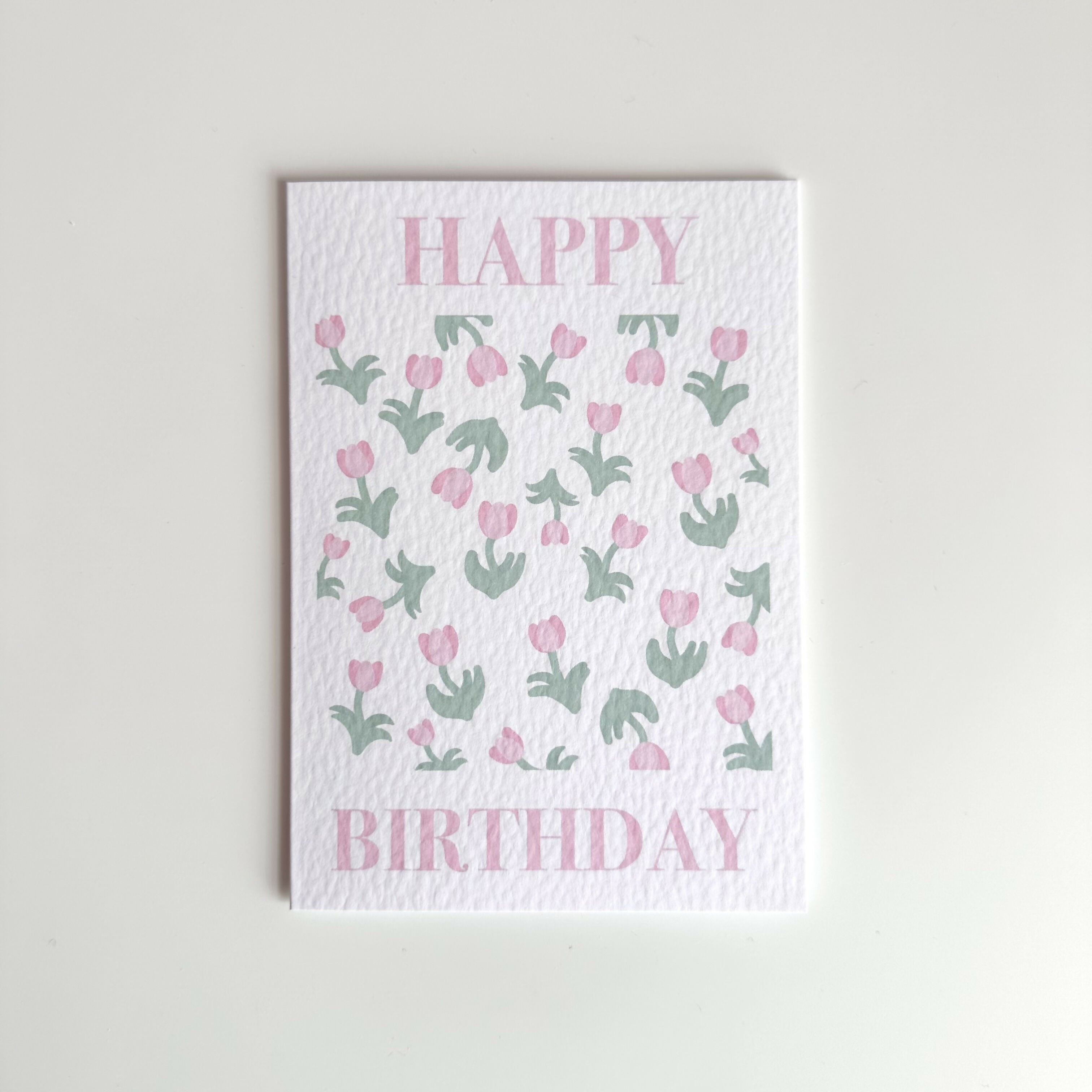 Spring Tulip Happy Birthday Card