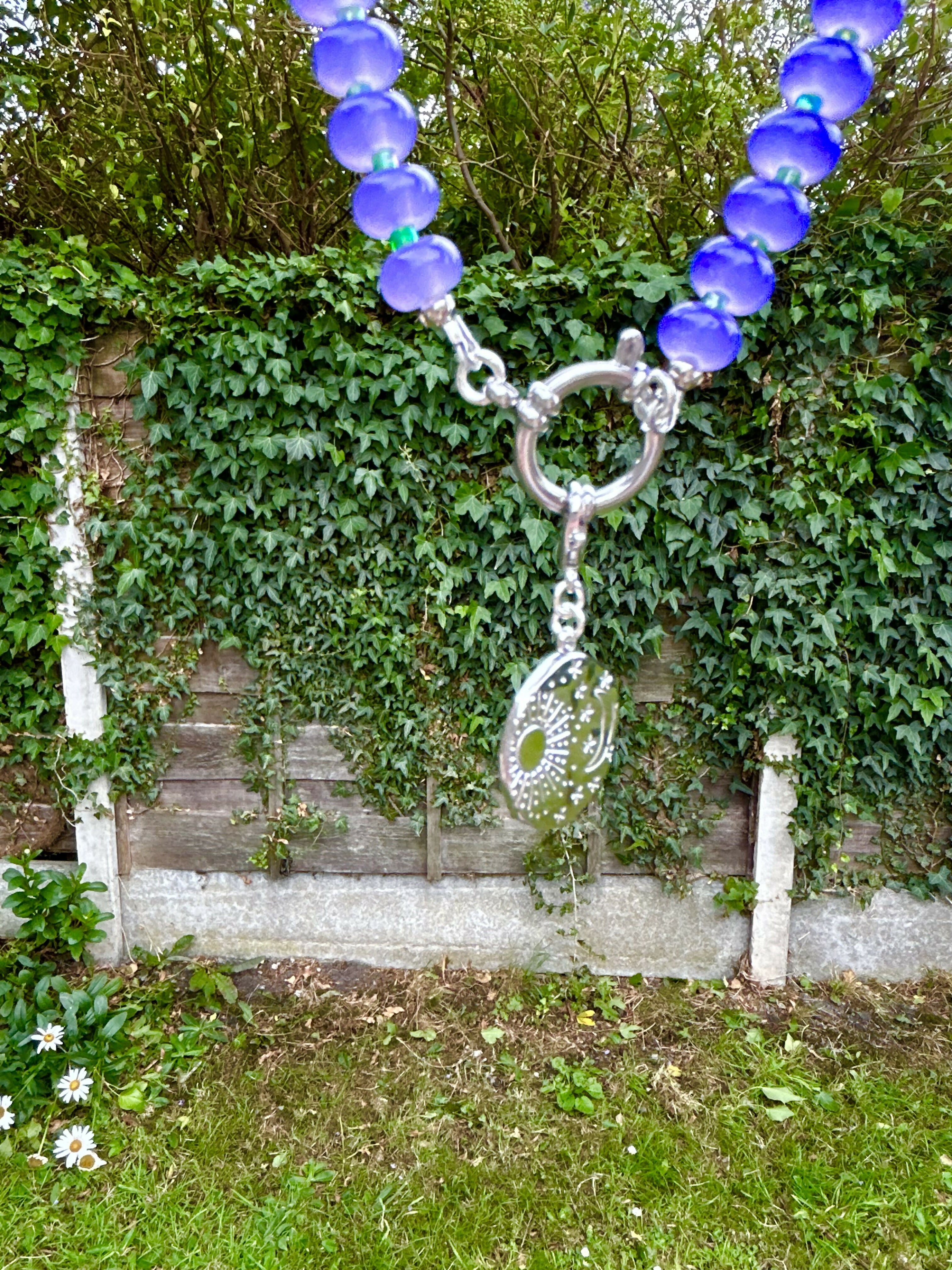 Rondel bead Charm necklace