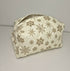 Quilted Christmas Cosmetic Makeup Bag With Snowflake Pattern