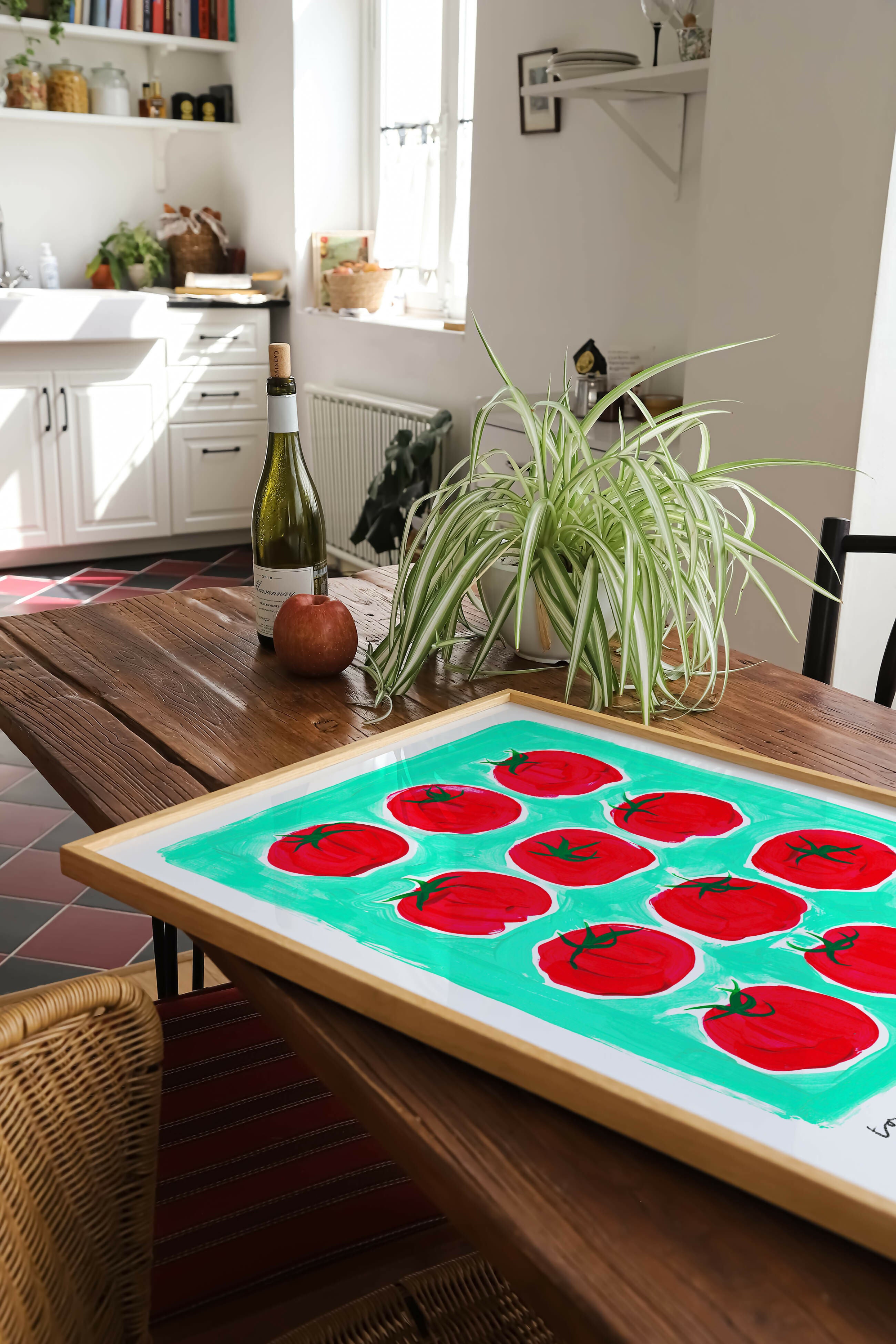 Tomatoes Hand Painted Art Print