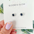 Black Small Circle Studs - Elegant & Handmade | Art & Soul