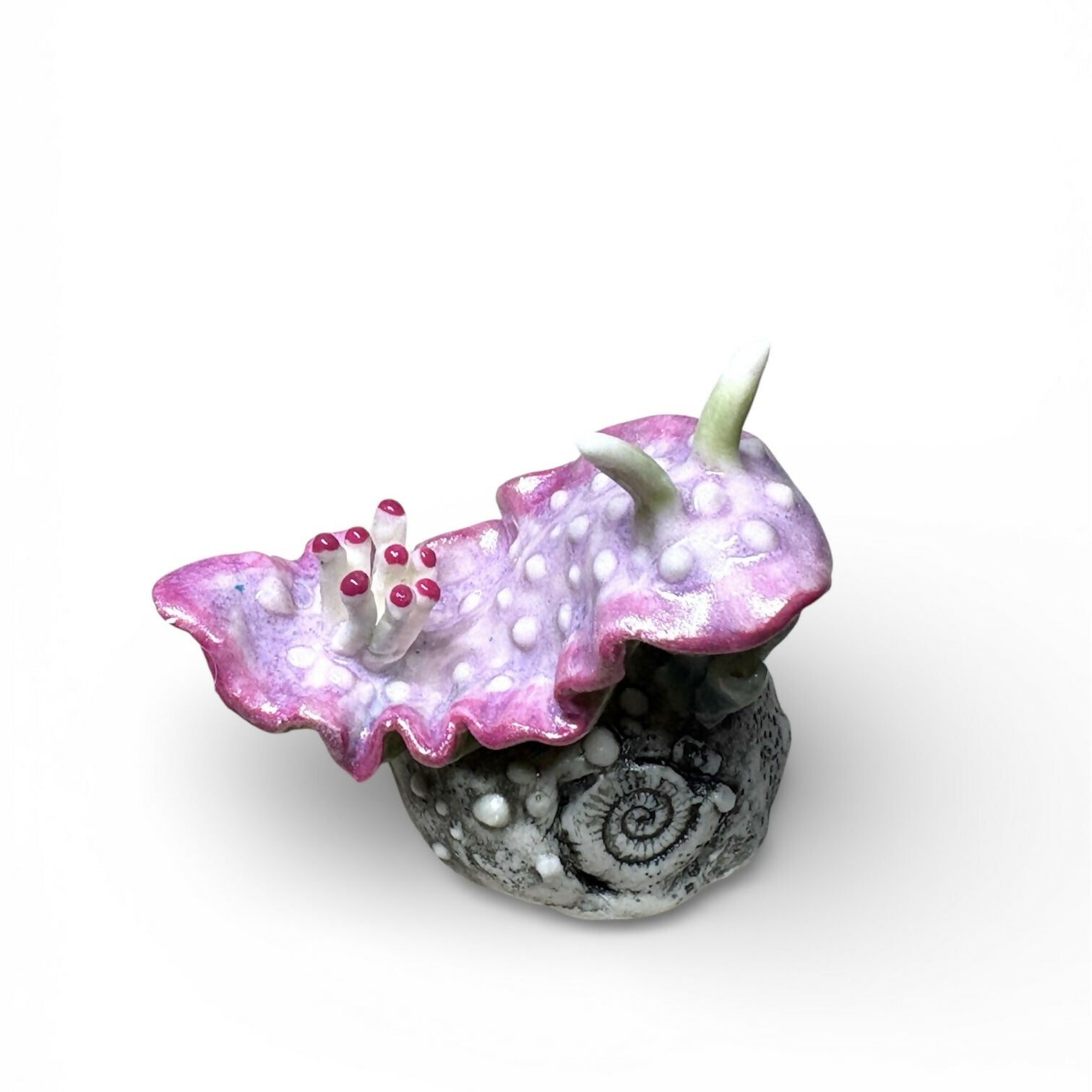 Pink Porcelain Sea Slug Sculpture