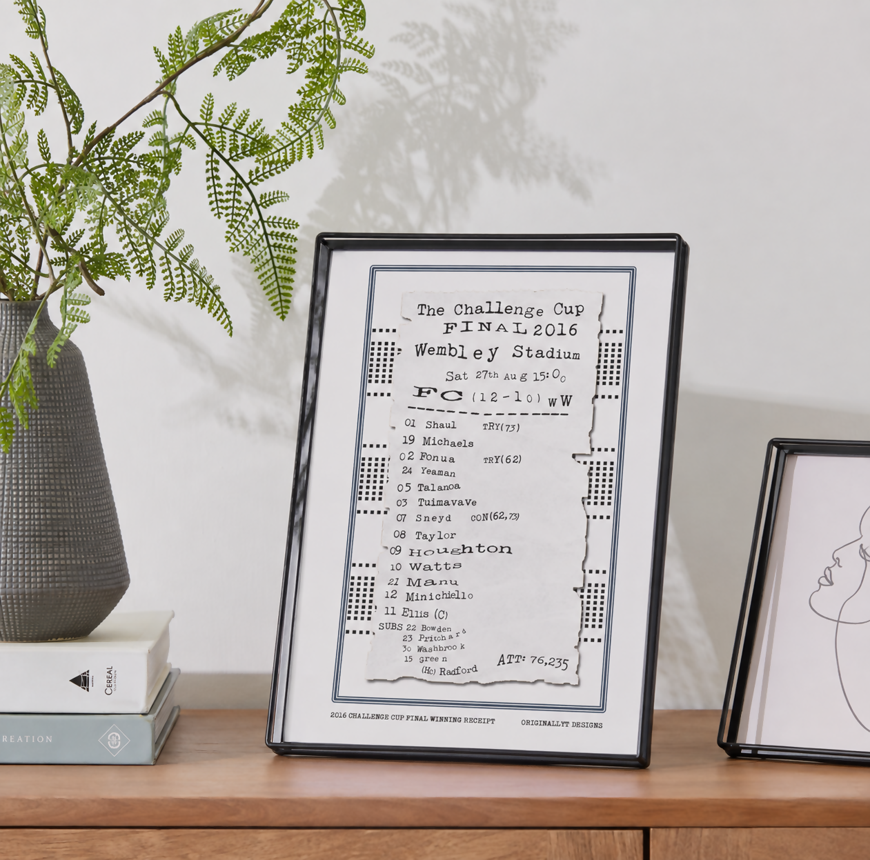 Hull FC Art Print RECEIPT Design