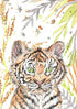 'Tigger' Baby Tiger Cub Watercolour Painting Print A4 Mounted