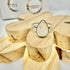 WHITE MOONSTONE TEARDROP RING SIZE M 1/2