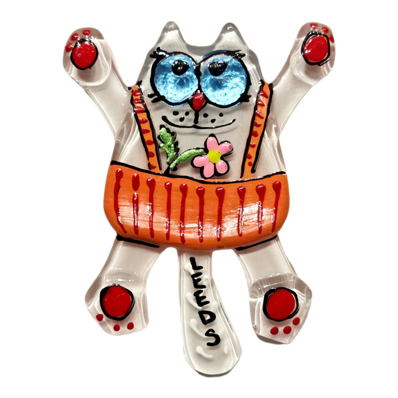 Marshmallow Glass Cat Magnet Assorted | Leeds Souvenir