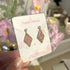 Pink Marble Pattern Rhombus Earrings