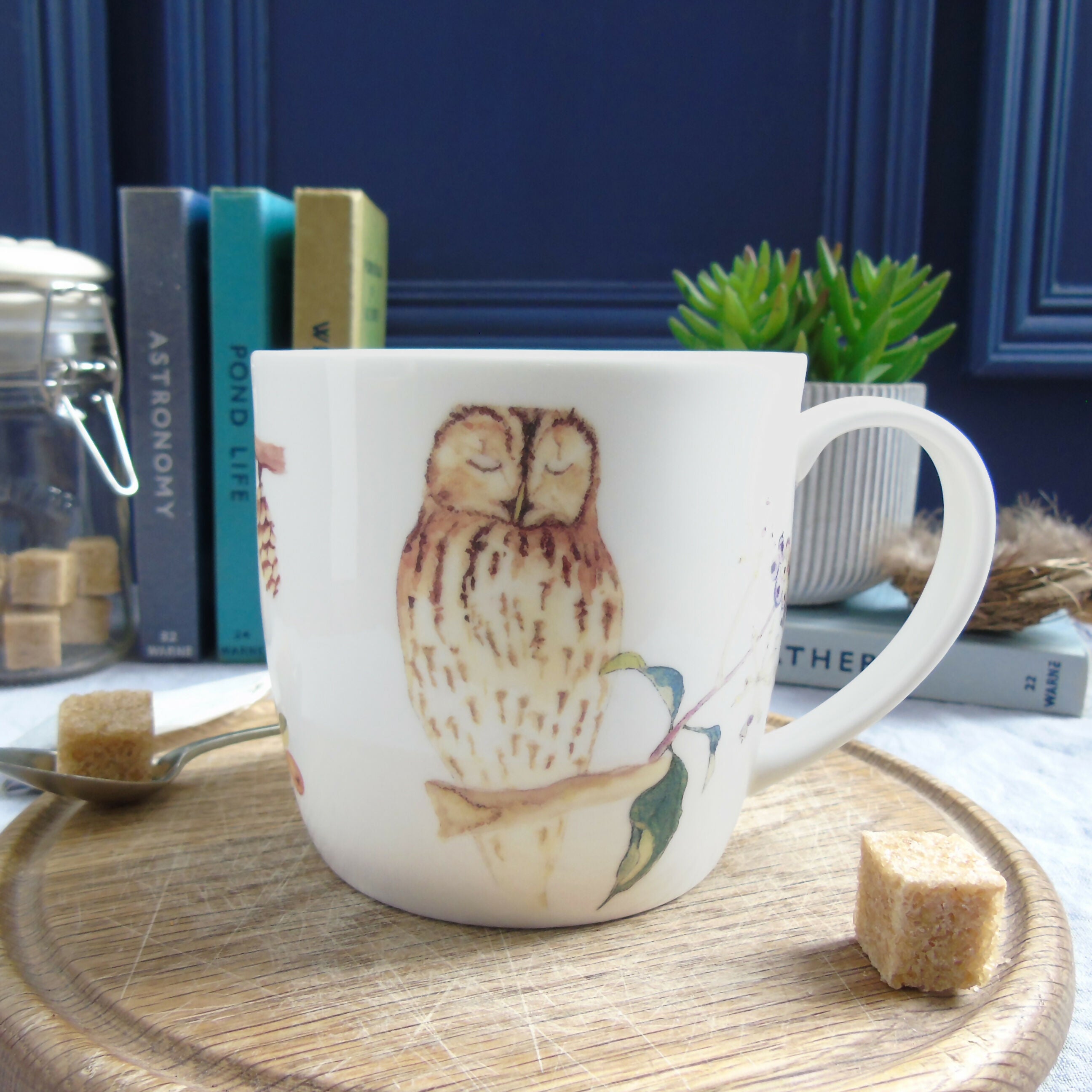 Tawny Owl and Ivy Berries Mug