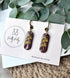 Burgundy Flower Huggie Hoops Polymer Clay Earrings