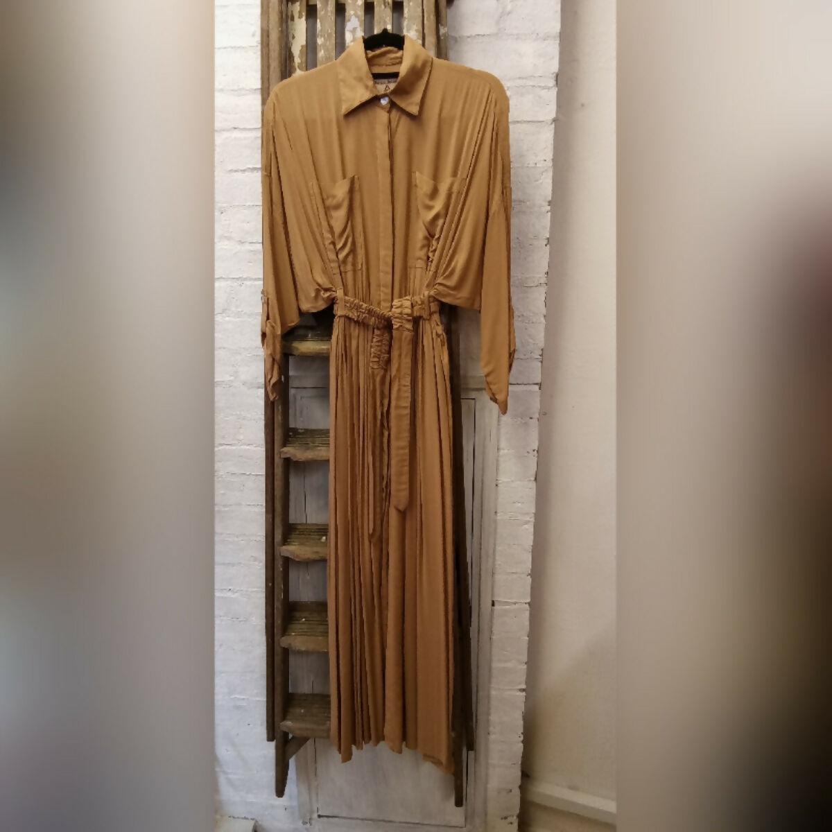 ADELAIDE BATWING MAXI SHIRT DRESS