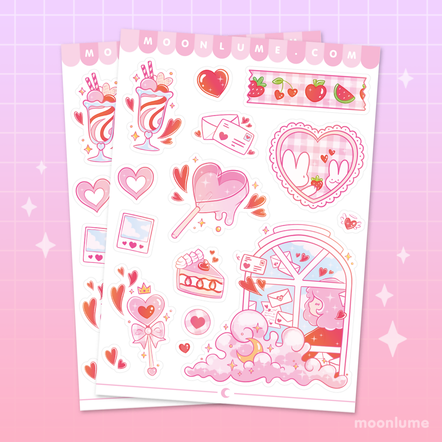 Vinyl Sticker Sheet - Valentine's Love Letters