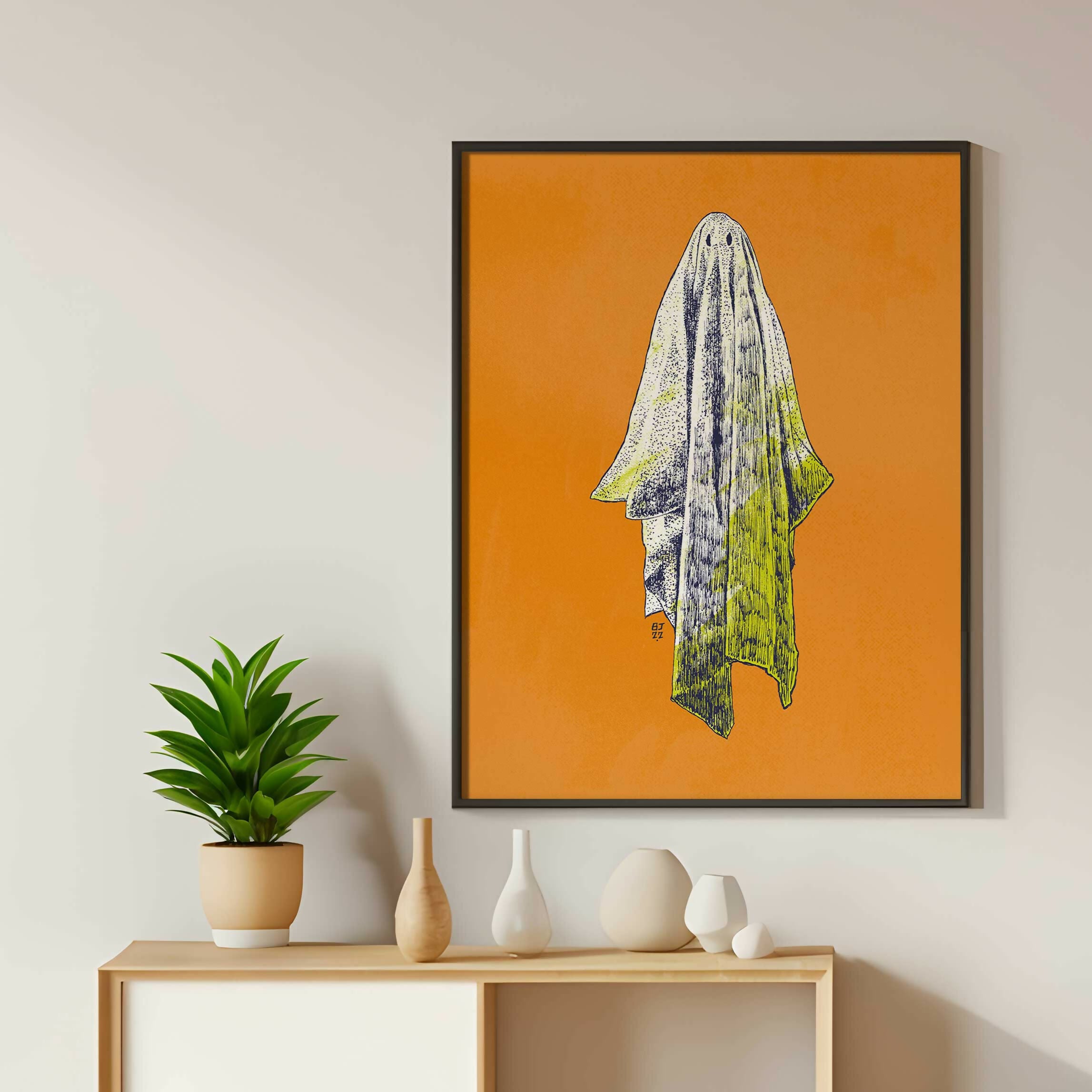 Ghost Art Print – Minimalist Pop Illustration