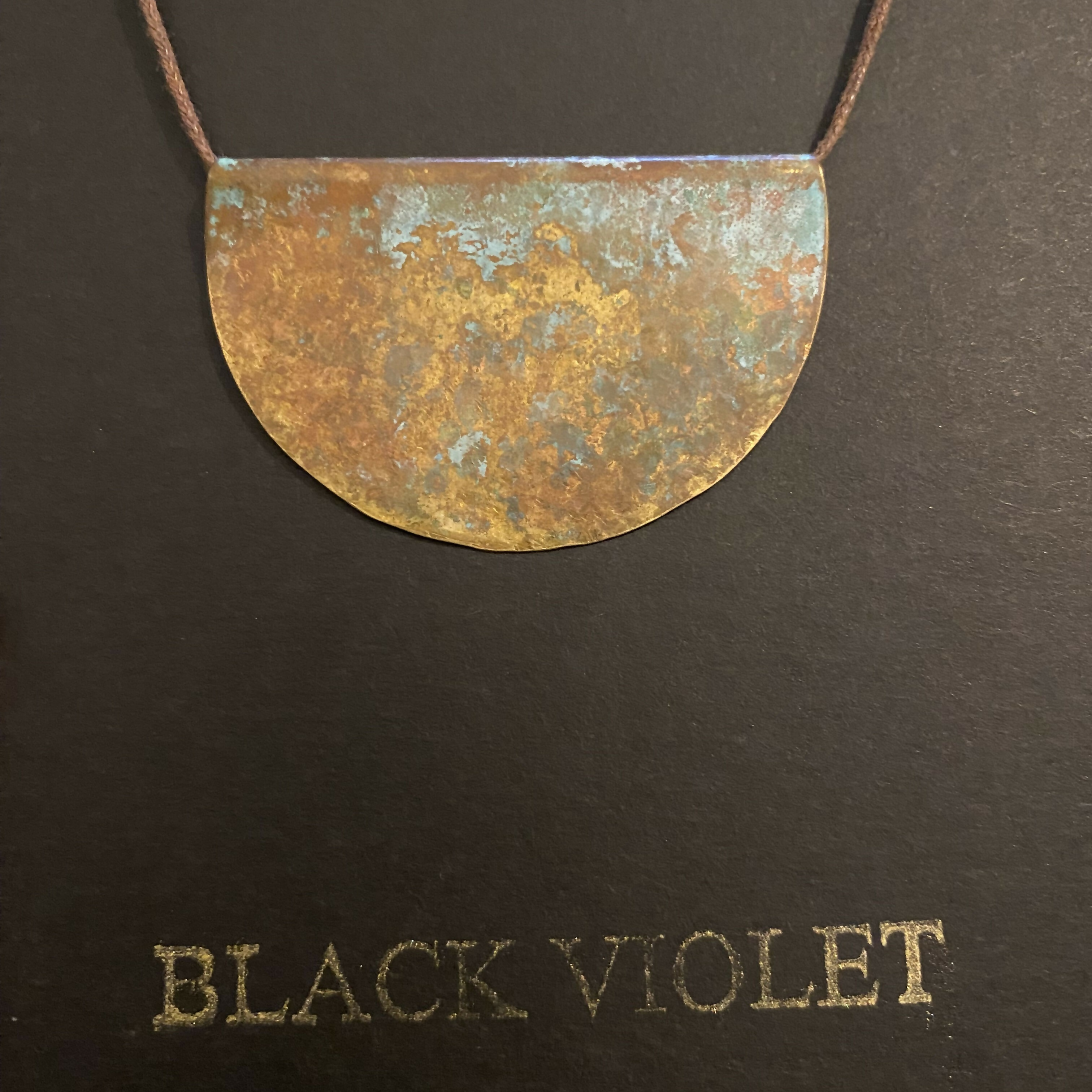 Hammered Brass Talisman Necklace