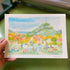 Cats in the park riso print A5