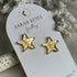 Gold Engraved Starfish Studs