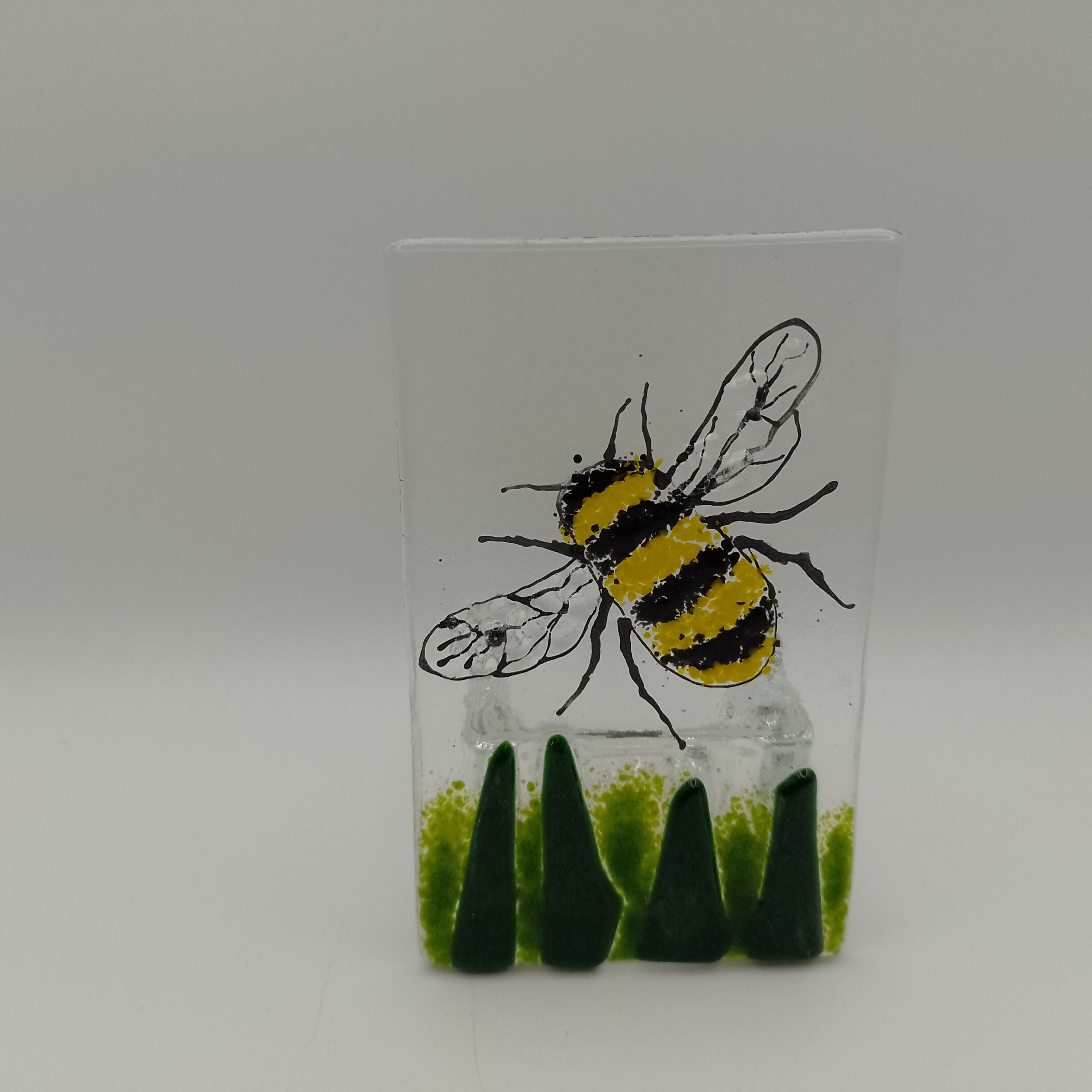 Fused Glass Bee Tealight