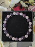 Amethyst and Rose Quartz Crystal Bead Bracelet
