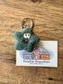 Felted Smiley Star Keyring