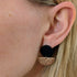 Black Geometric Earrings in Gold or Silver