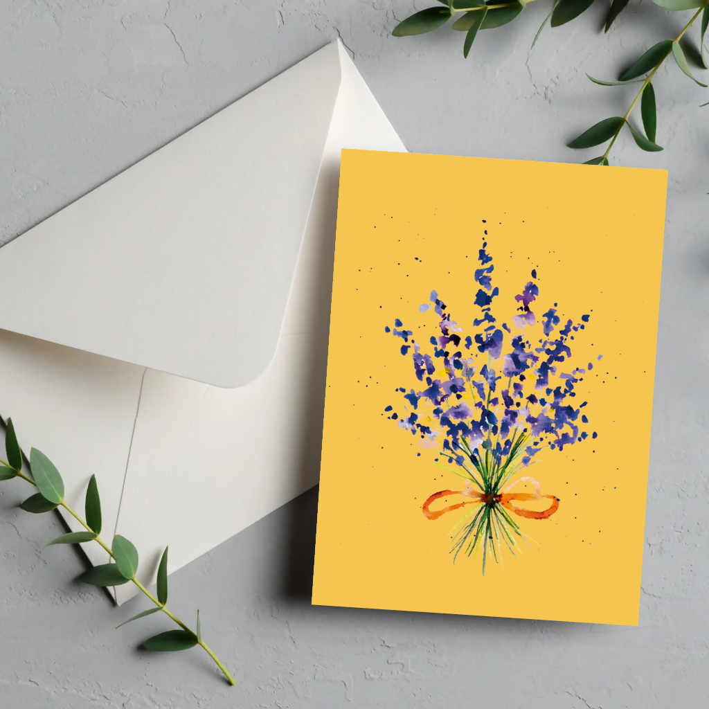 Lavender Greetings Card