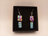 Multicolours Rippled Earrings on Black Base