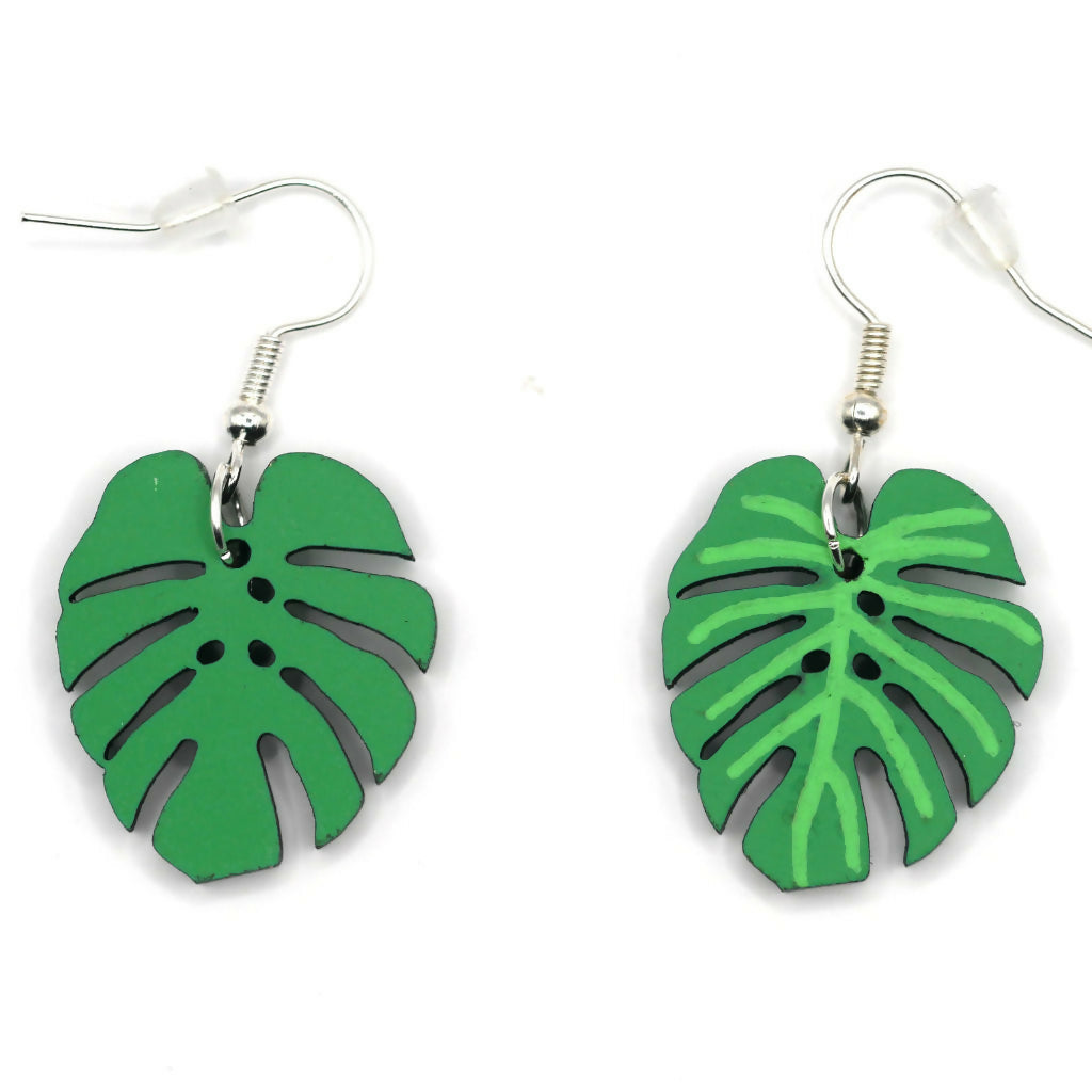 Monstera / Cheese Plant Dangle Earrings