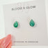 Emerald Crystal Effect Stud Earrings