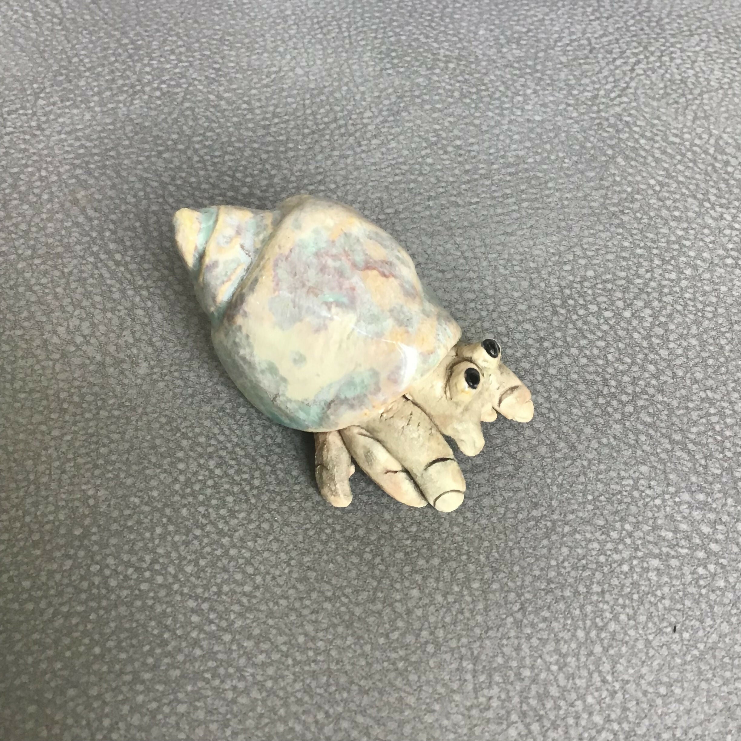 Ceramic Hermit Crab Sculpture