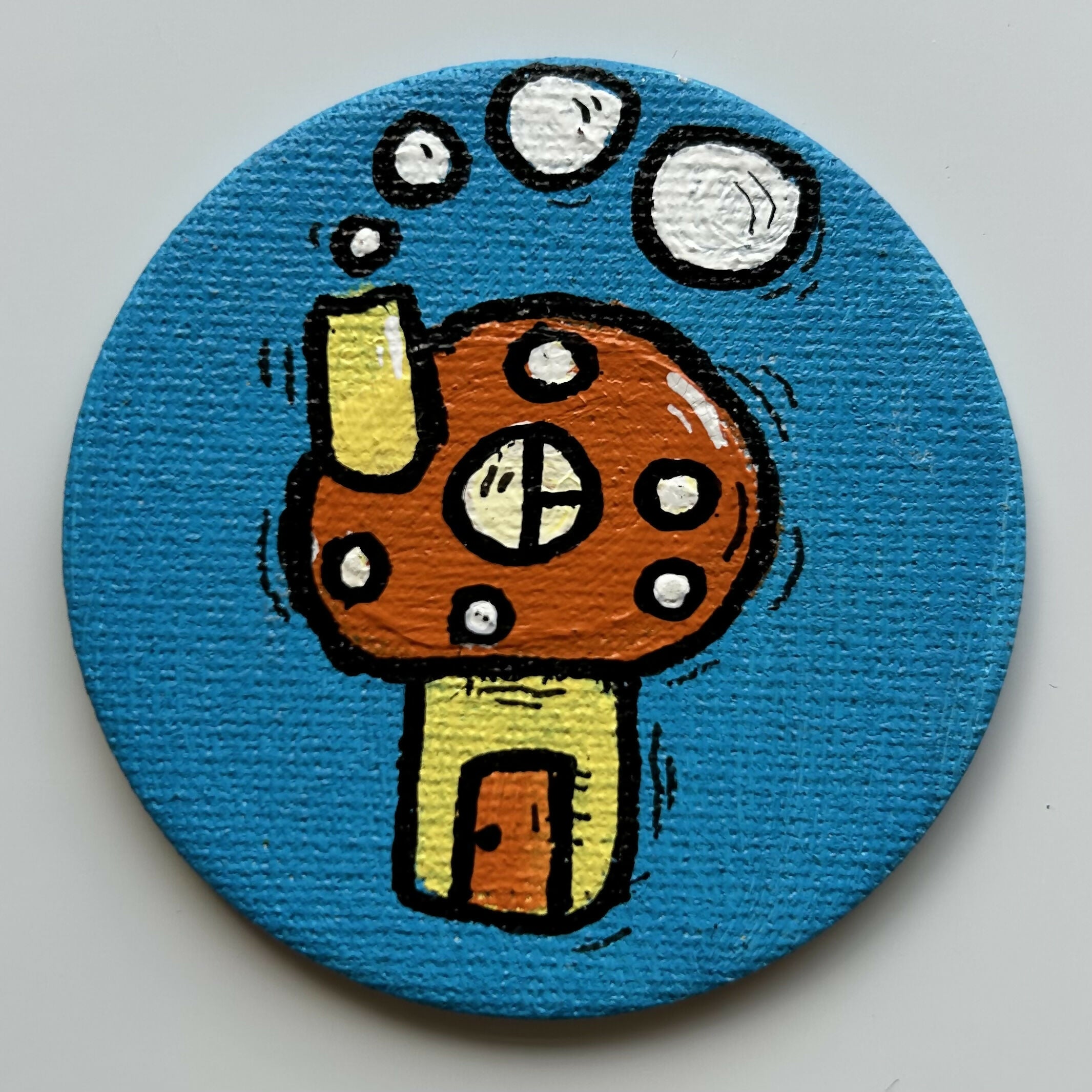 Mushroom House Magnets Original Artwork