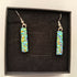 Green and Blue Dichroic Ripple Earrings