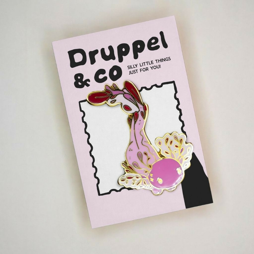 Pink Axolotl Enamel Pin