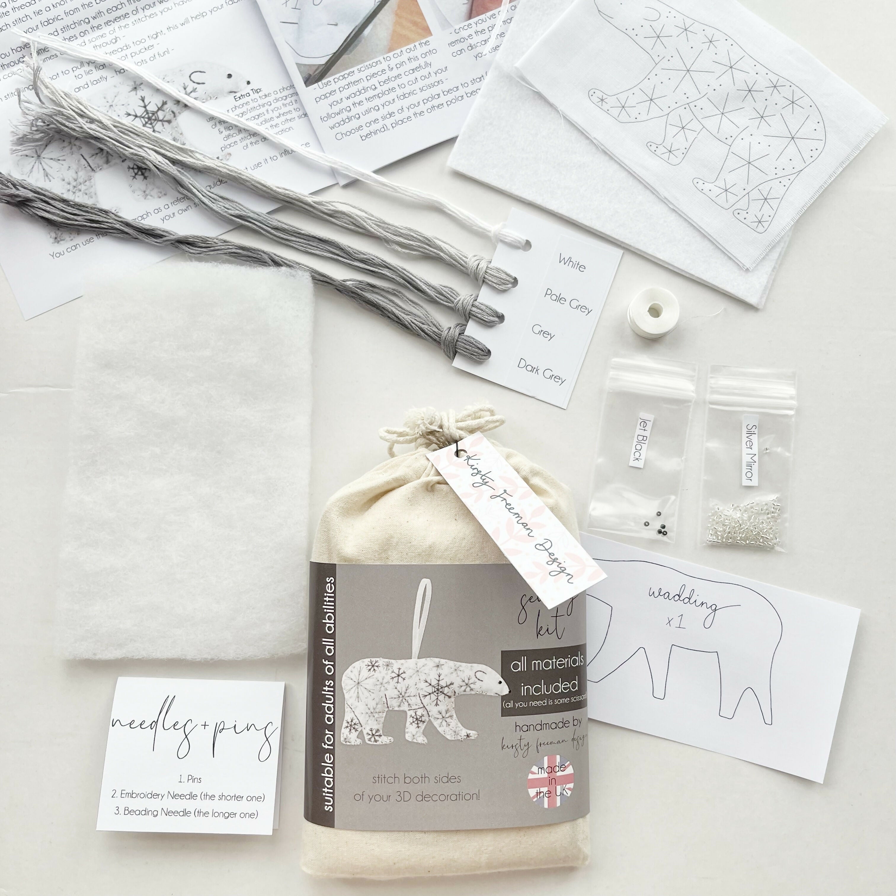 Polar Bear Decoration Sewing Kit