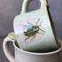 Stoneware Handpainted Tansy Beetle Mug