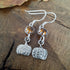 Handmade Silver Pumpkin Earrings With Amber