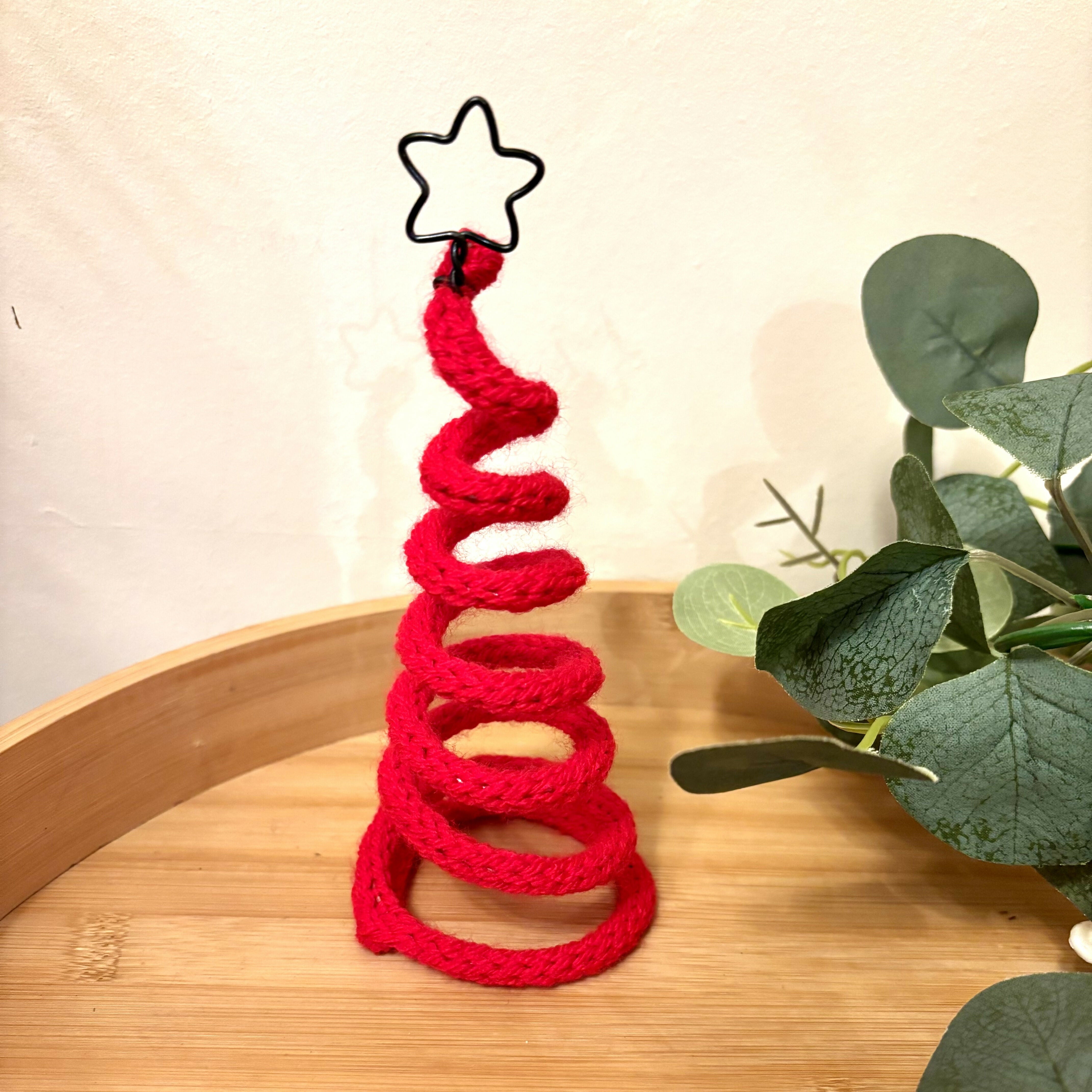 Wooly wire spiral Christmas tree
